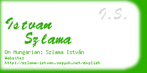 istvan szlama business card
